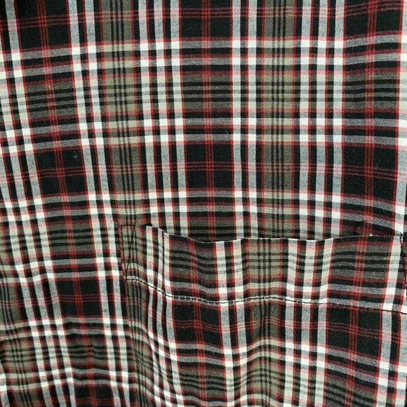 Airwalk Shirt Men Size L Brown Long Sleeve Plaid Button Down Skater Skateboard - Picture 6 of 9